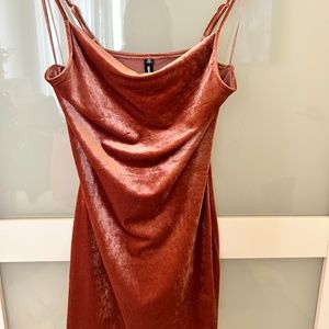 Velour mini dress